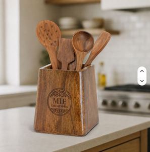 Premium Tapered Holder Square <b>Utensils</b> Stand Elegant Storage For <b>Kitchen</b> <b>Utensils</b> On Sale Price By Supplier - Product Image 3