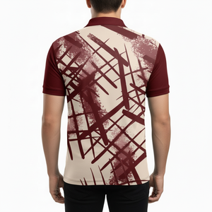 เสื้อโปโลผู้ชายแขนสั้นผ้าคอตตอนและโพลีเอสเตอร์สีพื้นปักลายลำลองแบบสปอร์ต  รับสั่งทำลายพิมพ์ตามแบบ - Product Image 2