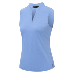 Chemise de golf décontractée pour femmes grandes tailles, rose, infroissable, extensible dans les 4 sens, coupe classique, demi-zip, sans manches, écologique et respirante - Product Image 1