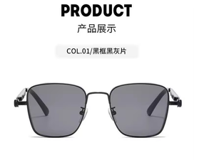 High Quality Steampunk <b>Sunglasses</b> UV400 Luxury Square Gradient Color Double Beam Large Metal Frame Brand Design Punk <b>Sunglasses</b> - Product Image 3