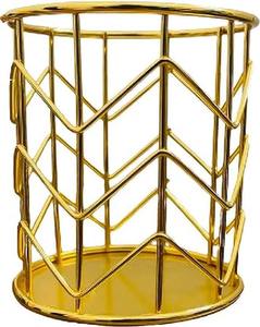 Support à ustensiles en laiton massif avec base robuste et finition brillante, pour plusieurs cuillères et fourchettes, idéal pour la cuisine, au meilleur prix. - Product Image 1