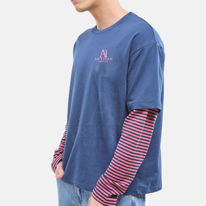 เสื้อยืดผ้าฝ้ายเนื้อนุ่มสองชั้นสำหรับผู้ชาย ระบายอากาศได้ดี สวมใส่สบาย ทันสมัย เหมาะสำหรับใส่ลำลอง - Product Image 2