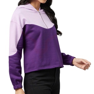 Newest Design Fashion Style Sexy <b>Crop</b> <b>Top</b> Hoodie for Women Latest Design Long Sleeve <b>Crop</b> <b>Top</b> Hoodie - Product Image 1