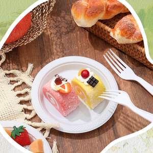 Platos Desechables Transparentes de Plástico Tipo Concha de Almeja de 6 Pulgadas para Alimentos de Bebés y Postres, Bandeja Biodegradable y Ecológica para Pasteles y Galletas - Product Image 5