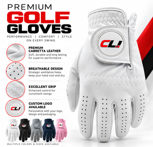 Golf Gloves Cabretta Genuine Sheepskin Lamb Leather Premium Breathable Custom Logo OEM Packaging Left <b>Hand</b> <b>Men</b> Sports Outdoor - Product Image 3