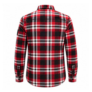 Custom Men Aramid-Reinforced Breathable Garment Dyed Motorcycle <b>Flannel</b> Shirts 3 Layer CE Armored Button <b>Jacket</b> Plaid Riding - Product Image 3