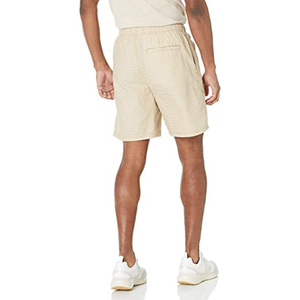 Short de bain bleu marine pour hommes, taille élastique, cordon de serrage réglable, vêtements de plage, short décontracté à séchage rapide - Product Image 6