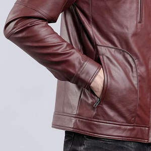 Chaqueta Bomber de Cuero Genuino Personalizada a la Moda con Cuello Alto, Impermeable y Ecológica para Hombre - Product Image 6