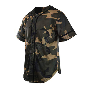 Nouveau design de t-shirt de baseball camouflage, impression par sublimation personnalisée, maillot de baseball personnalisé, maillots de baseball sans manches personnalisés - Product Image 6
