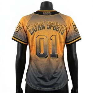 Women Baseball Jersey Airflow Polyester <b>Mesh</b> GSM White Grey Contrast Sleeve Panels Custom Logo Breathable Women Baseball Jersey - Product Image 5