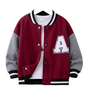 เสื้อแจ็คเก็ต Letterman ปักลาย Chenille แบบกำหนดเอง ผ้าขนสัตว์ 100% สีแดงและสีขาวสไตล์วินเทจ แจ็คเก็ตเบสบอลทรง Bomber สำหรับผู้ชาย - Product Image 5