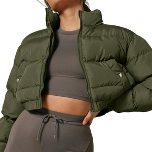 Women's New Style <b>Cropped</b> <b>Puffer</b> Coat, Loose Warm Fashion <b>Jacket</b> for Sleek breathable Elegance <b>Cropped</b> <b>Puffer</b> <b>Jacket</b> for Women - Product Image 4