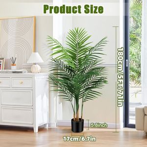 Luxurious 180cm <b>Artificial</b> Areca Palms Biomimetic Green Plant <b>Trees</b> for Courtyard Landscape & Decorative Purpose - Product Image 1