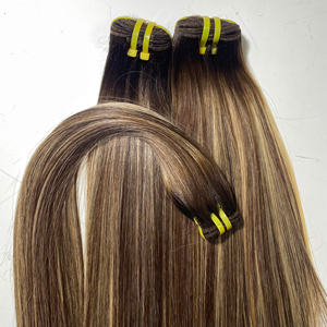 Cheveux vierges bruts vietnamiens de qualité supérieure, lisses comme un piano, couleur soyeuse, tissage double trame à la machine, 100g - Product Image 4