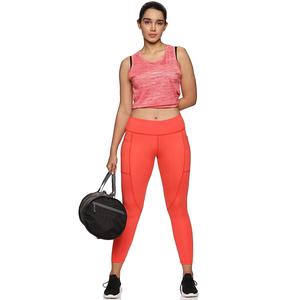 Custom Logo High Waist Activewear Leggings Solid Color Breathable Women Gym Running Yoga Tights For Adult's - Product Image 3