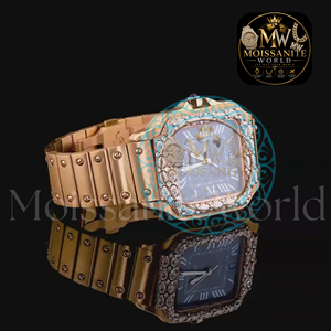 Wholesale Supply Modern Moissanite Diamond Men's <b>Watch</b> with Premium Finish Stylish Gift for Father's Day and Graduation for Sale - Product Image 3