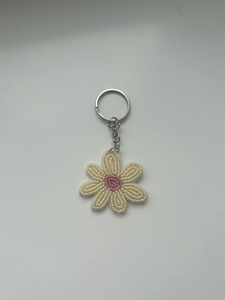 Porte-clés en verre fait main, couleurs mélangées, orné de perles, style rustique, avec flèche plumeuse, résistant à l'eau, écologique, rose - Product Image 6