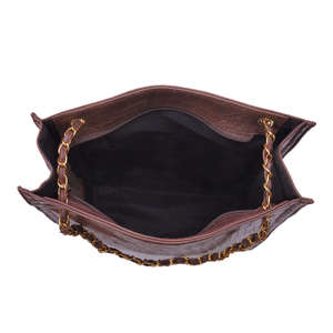 Bolso largo con estampado de cocodrilo marrón - Product Image 2