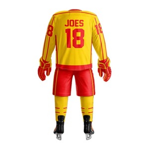 Vêtements de hockey sur glace personnalisés en gros avec logo OEM, sublimation, motif drapeau, manches courtes pour adultes - Fournisseur de vêtements de hockey haut de gamme - Product Image 6