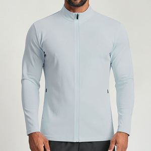 Wholesale <b>Men's</b> Slim Fit Quick Dry Training <b>Jacket</b> <b>Lightweight</b> Full Zip Running Windbreaker Gym Workout Activewear Sportswear - Product Image 1