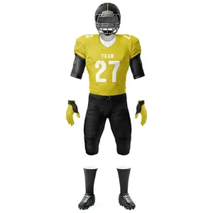 Conjunto de Uniforme de Fútbol Americano, Jersey y Pantalones Sublimados Personalizados, Transpirables, de Secado Rápido, para Prácticas de Equipos Juveniles y Adultos - Product Image 1