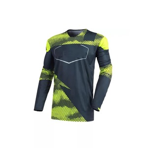 Maillots de motocross personnalisés avec logo, 100% polyester, respirants et confortables, ensemble de combinaison de course moto, pantalon de moto noir - Product Image 2