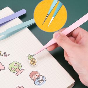 Professional Lash Tweezers Kit 2PCS Stainless Steel Straight and Curved Tip Tweezers for Eyelash <b>Extensions</b> DIY Crafts <b>Nail</b> Art - Product Image 3