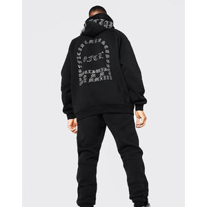 Nouvel Arrivage Survêtement Décontracté Hiver Chaud avec Strass, Logo Personnalisé, Coton Respirant, Haute Qualité pour Hommes - Product Image 3