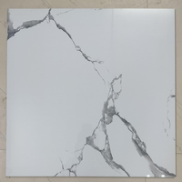 Carreaux de porcelaine polie de luxe 600x600mm, carreaux de sol en porcelaine brillante 60x60cm, aspect marbre, design intérieur poli