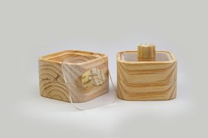 <b>Wooden</b> Storage Box <b>Set</b> With Lid Carved Design Wabi Sabi Theme Craft Organizer Tray - Product Image 6