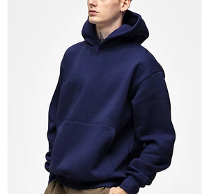 Sudadera con Capucha de Felpa Suave para Hombre, Estilo Básico, Mezcla de Algodón, Cómoda, Informal, para Invierno, con Bolsillo, para Viajes y Uso Diario - Product Image 2