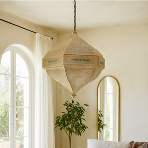 Décoration intérieure pour la maison, lanterne suspendue au mur du salon, lanterne suspendue au plafond, finition dorée, métal, design marocain, décoration - Product Image 1