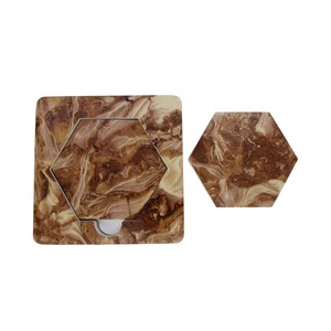 Marble Drop Coasters Elegant <b>Table</b> Coaster Set for Coffee Cups Dining and Gifting Use - Product Image 4
