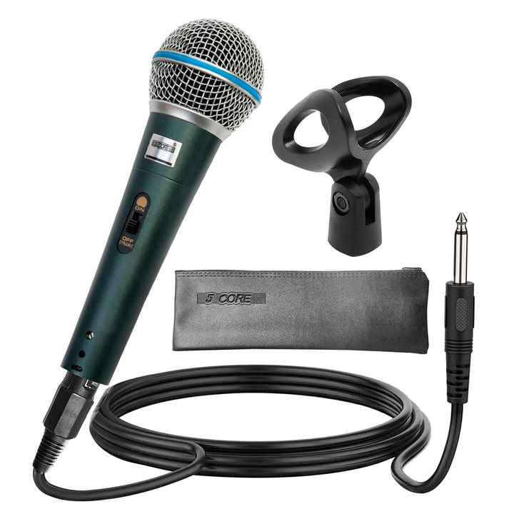 BETA Dynamic Karaoke XLR Mic Cardioid Unidirectional Wired Handheld Microphone for Singing