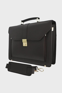Bolso Mensajero de Cuero Genuino para Portátil, Hecho a Mano, Maletín Cruzado de Lujo Marrón Ligero con Cierre de Cremallera para Oficina - Product Image 6