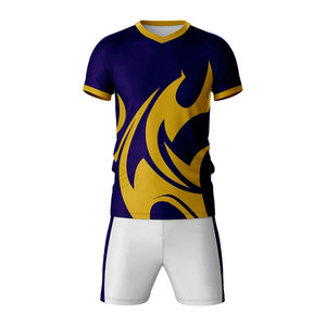 ชุดกีฬารักบี้แบบสบาย ๆ เสื้อเจอร์ซีย์และกางเกงขาสั้น ชุดออกแบบเองได้ คุณภาพสูง ทนทาน ระบายอากาศดี ชุดทีมกีฬารักบี้ - Product Image 5