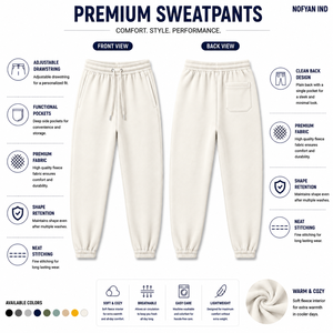 Pantalon de survêtement uni, fabricant OEM, pantalon de jogging en coton personnalisé, French Terry, marque privée - Product Image 1