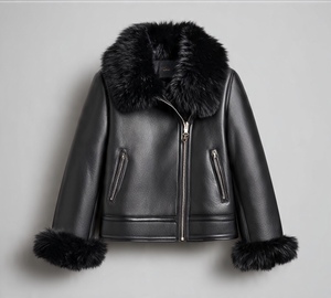 Chaqueta de cuero con piel auténtica para mujer Champ King - Product Image 5