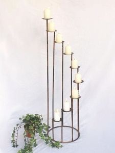 เชิงเทียนโลหะทรงกลมทันสมัยสำหรับตกแต่งบ้าน - Product Image 4