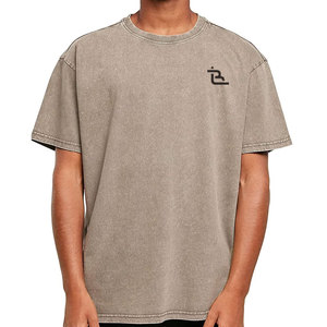 เสื้อยืดผ้าซักกรดสำหรับผู้ชายเสื้อยืดซักกรดไซส์พิเศษน้ำหนักเบา - Product Image 1