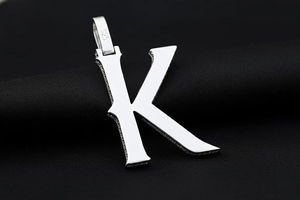 925 Silver Hip Hop Style Moissanite <b>Initial</b> Pendant, Personalized Letter Gold Plated Jewelry, Unique Stylish Diamond Jewelry - Product Image 4