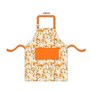 Customized Pattern 100% Cotton Modern <b>Apron</b> with Black Pocket Straps Sustainable Anti- Washable for <b>Kitchen</b> Hotel Restaurant - Product Image 4