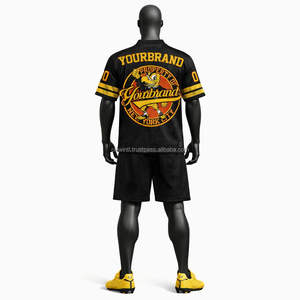 Latest Authentic Throwback Style <b>Teal</b> Old Gold Black Mesh Breathable Short Personalized Name Number American Football Jersey - Product Image 5