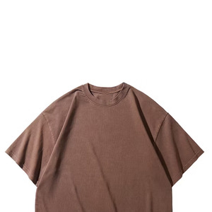 T-shirt vintage pour homme en coton premium, col rond, manches courtes, avec finition délavée rétro pour un style streetwear décontracté - Product Image 4