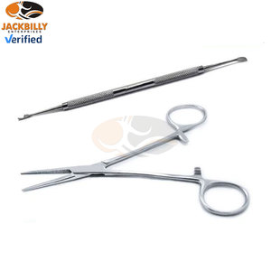 Dog Cat Ear Cleaner Manual 2pcs Hair Remover Veterinary Pean Forcep Tartar Scraper Professional Pet Grooming Tool Stainless - Product Image 5