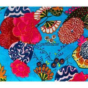 Tela de Algodón 100% Puro Hecha a Mano al por Mayor, Estampado a Bloque, Ecológica y Ligera, para Prendas de Niñas, Vestidos y Pijamas - Product Image 6