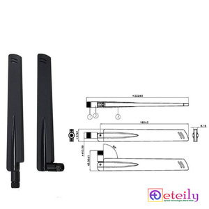 ETEILY Antenne pagaie de canard en caoutchouc 868MHz 8dBi avec connecteur SMA (M) Antennes de communication à corps mobile fabriquées en Inde - Product Image 4