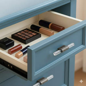 Poignée de tiroir et de meuble en alliage de zinc et acrylique, forme en T, style moderne et luxueux, installation facile pour commodes et meubles de chambre - Product Image 5