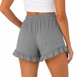 Women Custom Color Ruffle <b>Lounge</b> <b>Shorts</b> Soft Summer Comfort Casual Everyday Style Relaxed Fashion Fit Lightweight Fabric - Product Image 5