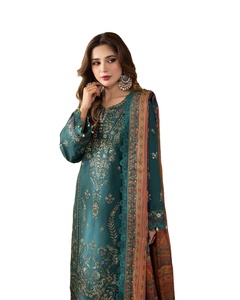 Venta caliente vestido de las mujeres musulmanas indias con bordado de impresión de diseño vestido paquistaní para las mujeres WS INTERNACIONAL - Product Image 1